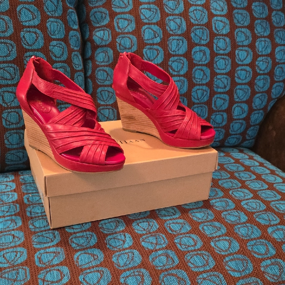 Cole Haan Red Wedge Shoes